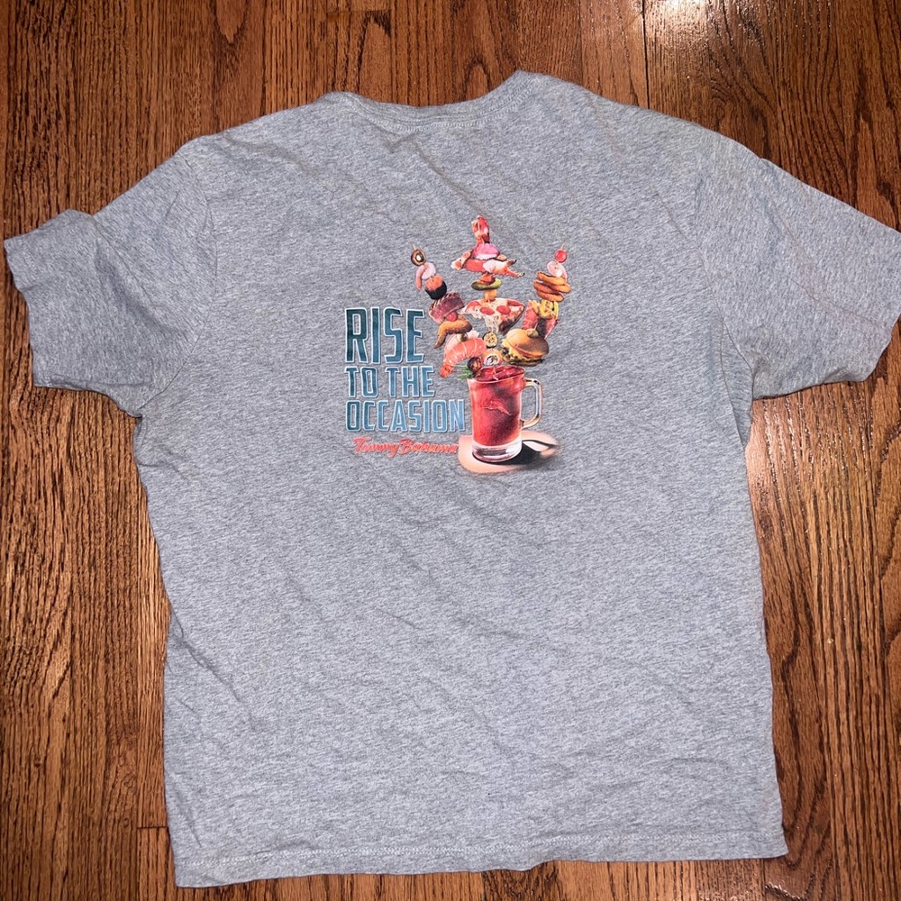 Tommy Bahama Rise Occasion Men Cotton S/S Graphic Print T-Shirt Size M Gray